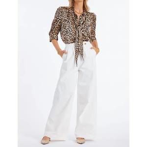 NEW BISHOP + YOUNG alessandro wide leg pants in white